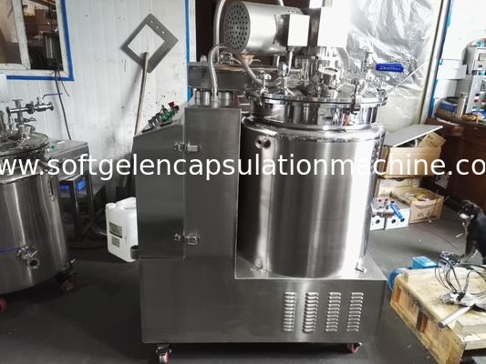 Tangki Peleburan Gelatin Pati SS316/304 Dengan Vakum Dan Mix Paddle dan platform