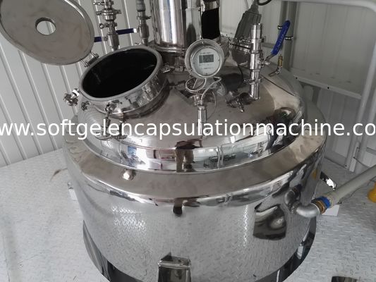 Tangki Peleburan Gelatin Kapsul Dengan Pengukur berat Sensor RTD Bawah, panel kontrol