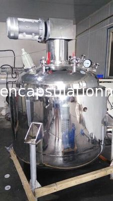 Gelatin nabati 3 lapis Tangki Pencampur Stainless Steel Vakum / Kontrol Suhu PID