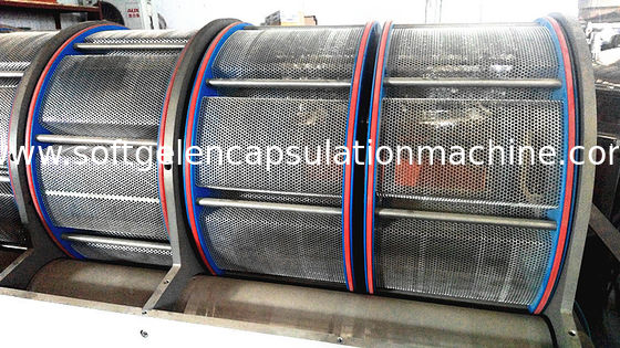 Mesin Pengering Gelatin Lembut Sayuran Pengering Tumbler Enkapsulasi Dengan pendingin convyer