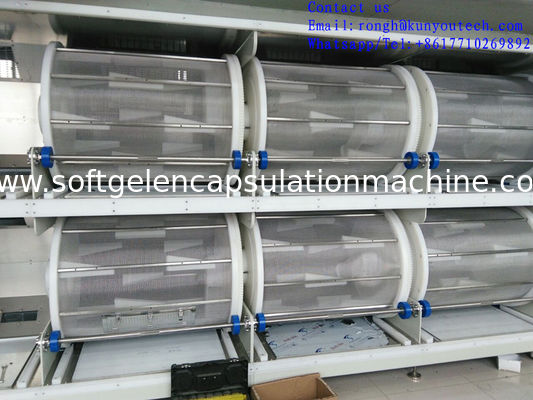 Ukuran Besar Softgel Capsule Encapsulation Tumbler Dryer Machine Untuk Encapsualtion Line