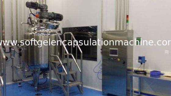 Tangki Peleburan Gelatin Kapsul Dengan Pengukur berat Sensor RTD Bawah, panel kontrol
