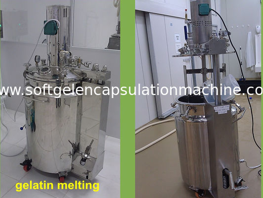 Mesin Kapsul Gelatin Dengan Gelatin Melter / Tangki Servis Bergerak