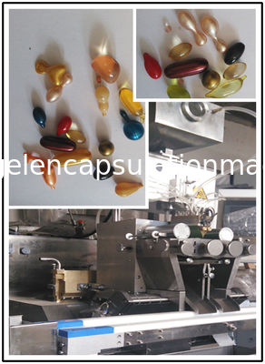 Mesin Enkapsulasi Softgel Medis Skala Besar 20kw Untuk produksi softgel dan painball Dengan PLC Dan Layar Sentuh