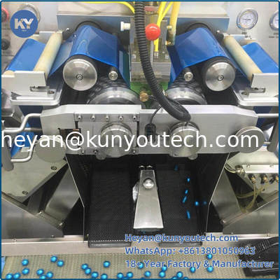 304/316L Stainless Steel Soft Capsule Making Machine dengan 43470 Kapsul/Jam Output dan 0-5rpm Kecepatan yang disesuaikan