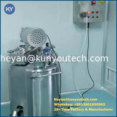 Softgel / Paintball Gelatin Melting Tank Dengan Water Jacket, Electric Pedal Lift