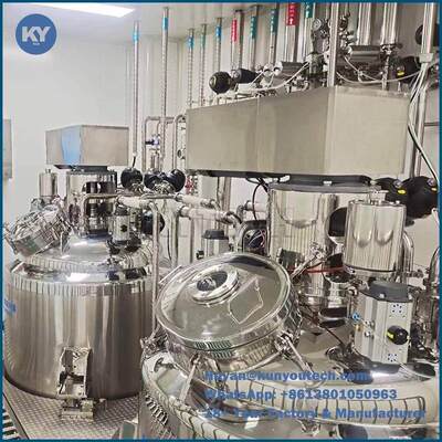 Gelatin nabati 3 lapis Tangki Pencampur Stainless Steel Vakum / Kontrol Suhu PID