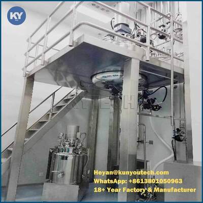 Tangki Peleburan Gelatin Softgel 600L Dengan Desain Vakum / Fungsi Pengadukan dengan Platform dan berat