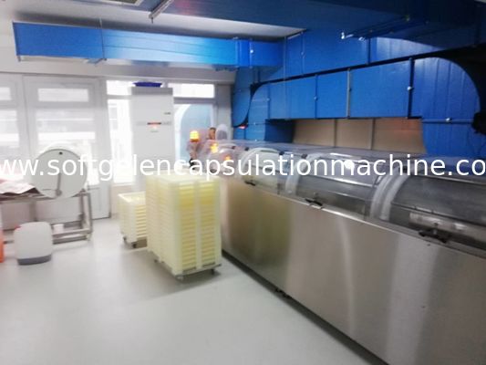 0.75 kw Peralatan Pengeringan TUMBLER Softgel 700 * 1030mm Terbesar Dengan Blower Udara Besar