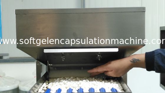 Mesin Enkapsulasi Gelatin Lembut Stainless Steel Untuk Minyak Ikan Bentuk Oval Oblong / Kapsul Vitamin