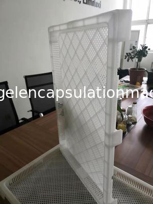 Ukuran Besar 78 * 50 * 6cm Nampan Pengeringan Plastik Softgel Anti Suhu Tinggi