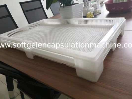 Baki Pengeringan Plastik PPE ISO9001 75 * 55 * 5cm Untuk Permen Kapsul